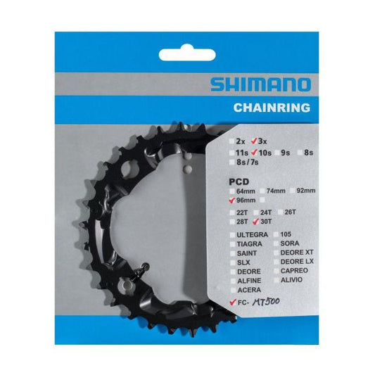 Shimano Kettingblad 30 Tands Fc-Mt500 / Fc-M523 (An) 10 Speed - Zwart