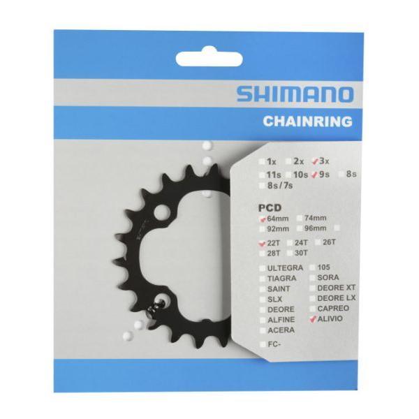 Shimano Kettingblad 36 Tands Alivio Fc-M4000 / Fc-M4050 (Ac) 9 Speed - Zwart