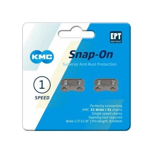 Kmc Kettingschakel Single Speed Snap-On 1/2X1/8" Breed Ept - Zilver (2 Stuks)