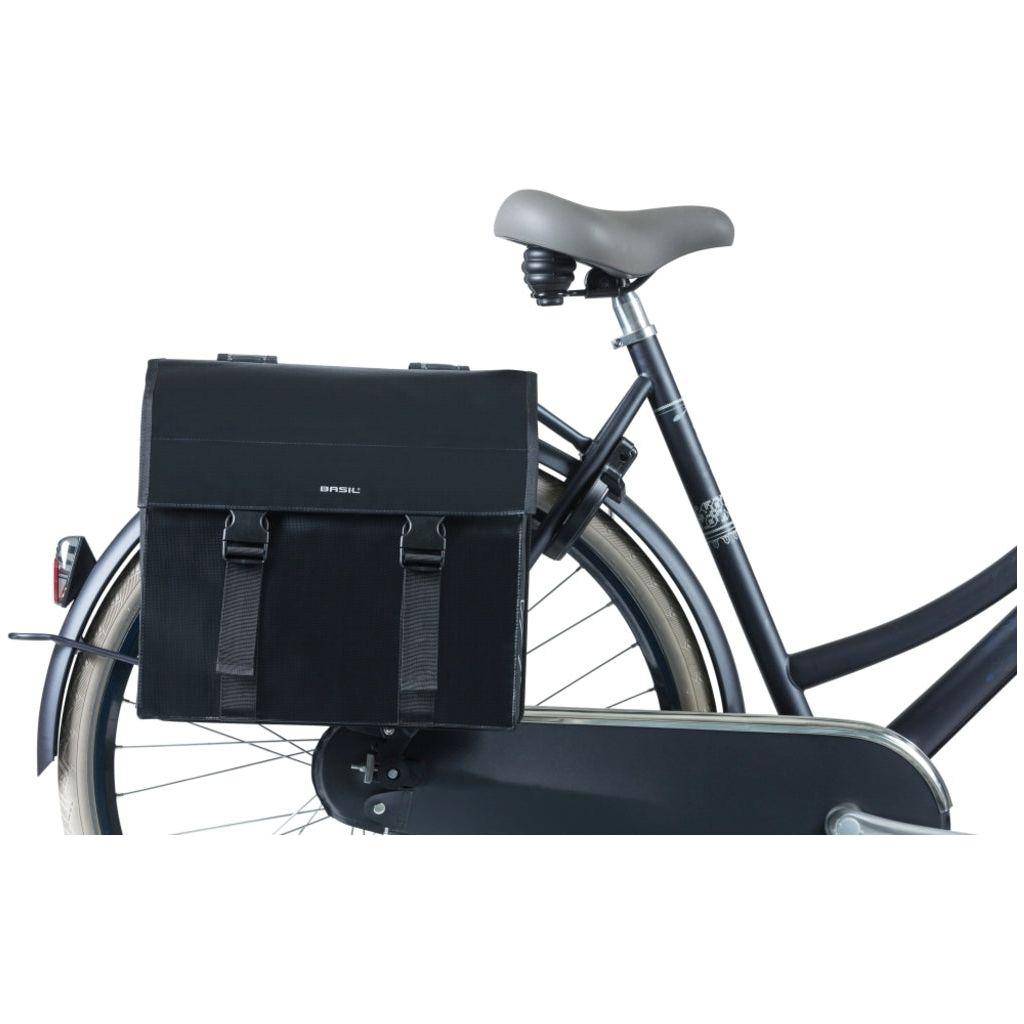 Basil Dubbele Fietstas Urban Load Black 48-53 Liter - Le Coq Wielerartikelen