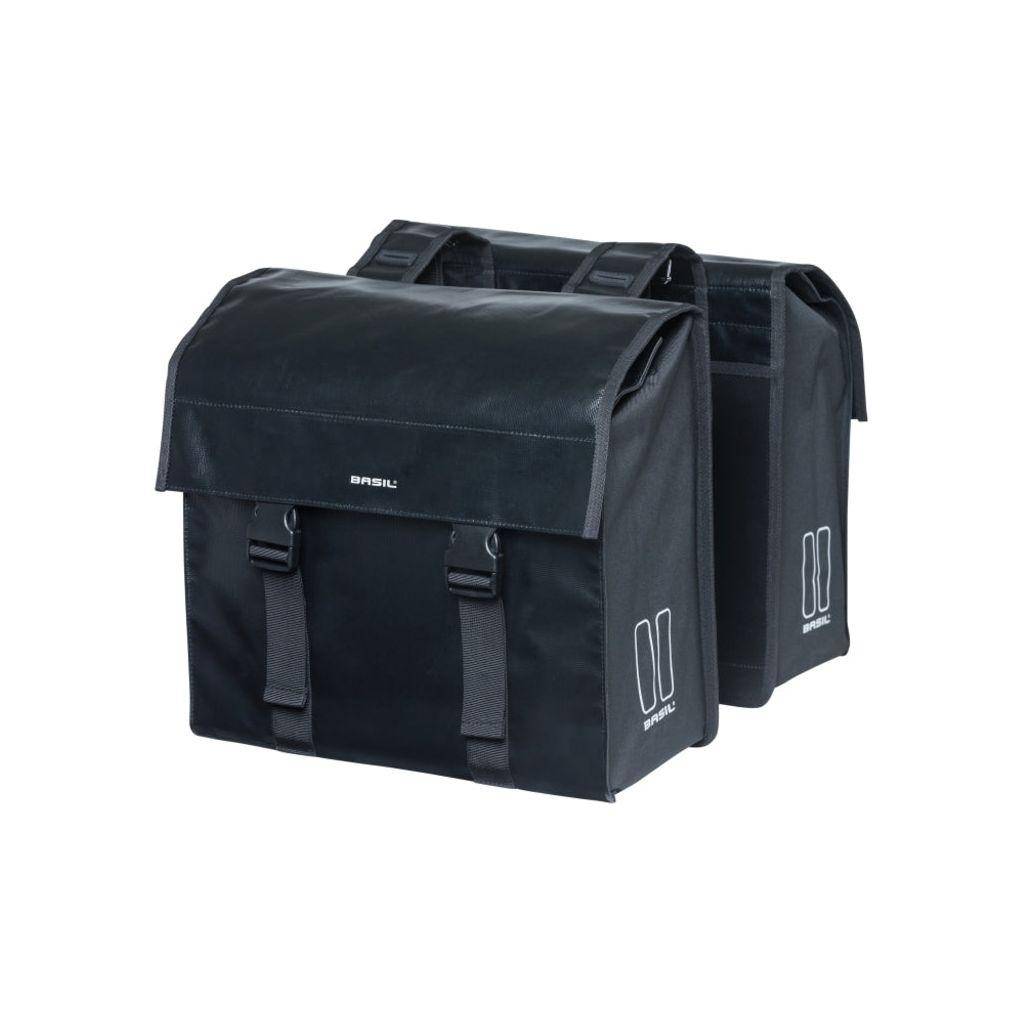 Basil Dubbele Fietstas Urban Load Black 48-53 Liter - Le Coq Wielerartikelen