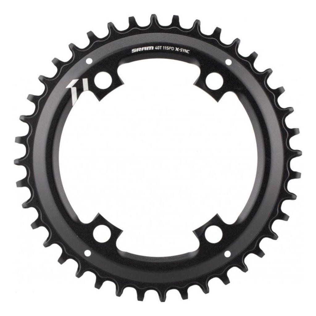 Kettingblad Sram Apex1 Asymmetric 11V 40T Steek 110 Zwart