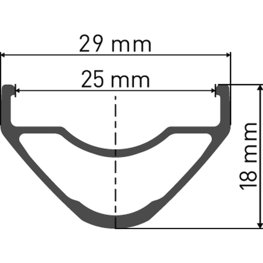 Voorwiel 29" DT Swiss XR1700 Spline 25 Boost Disc CL Aluminium Zwart