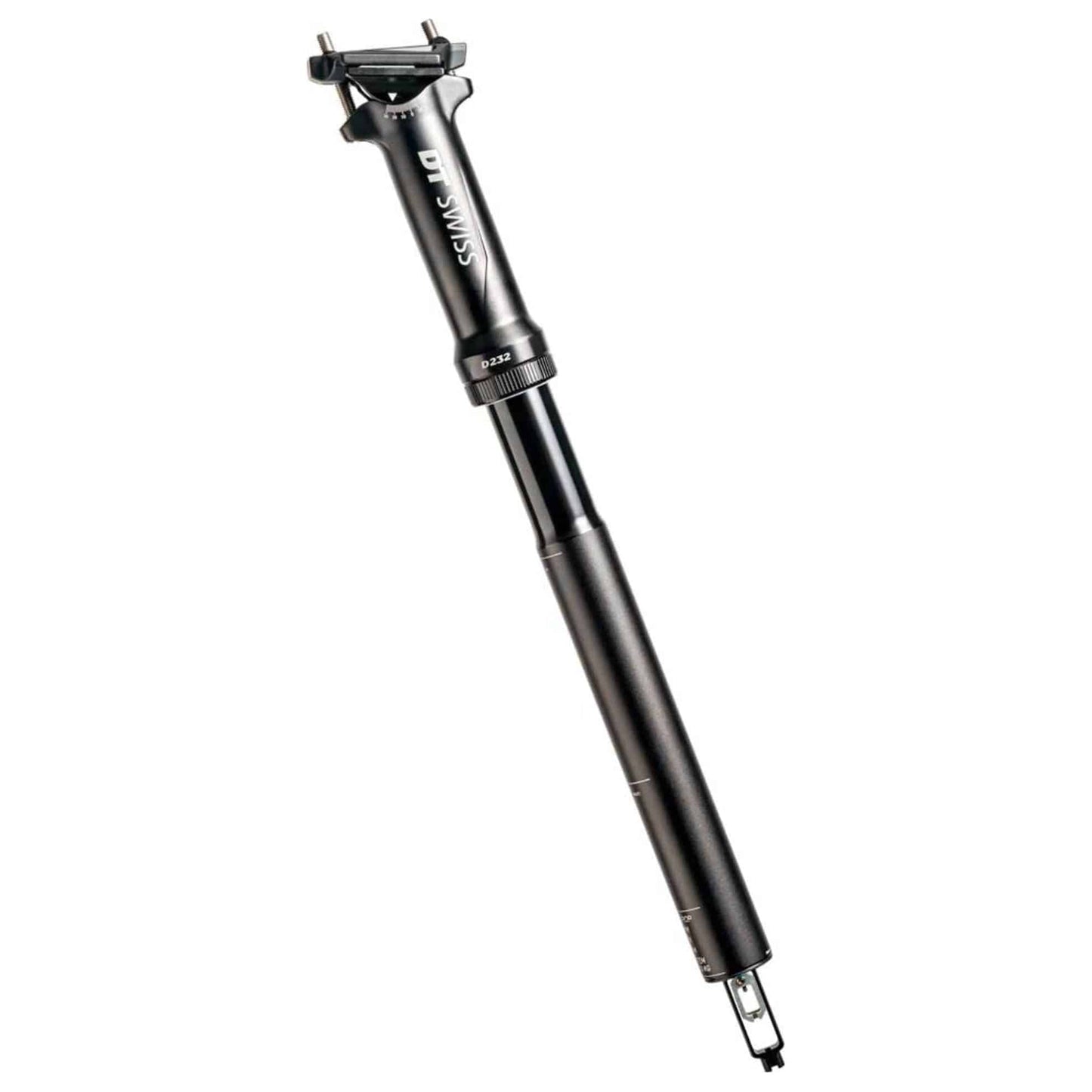 Zadelpen DT Swiss D232 Dropper 30.9x400mm 60mm Drop Aluminium Zwart