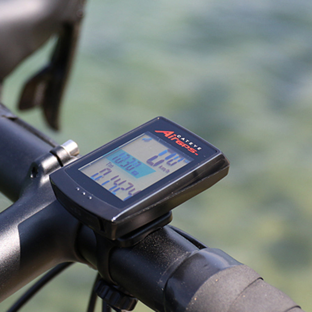 Fietscomputer Cateye Airgps Cc-Gps100 Incl. Cdc Sensor Kit Zwart