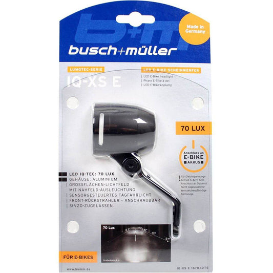 Busch + Müller Koplamp Lumotec Iq-Xs E-Bike 6-42V 70 Lux