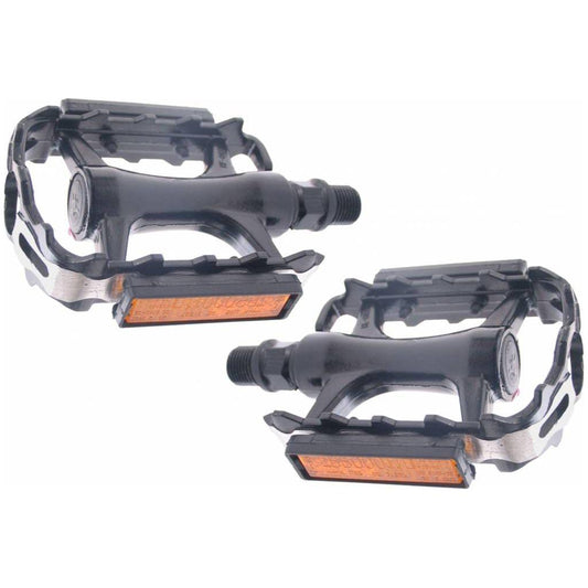 Edge Pedaalset Mtb Low Profile - Aluminium Zwart Met Polish Zijkant