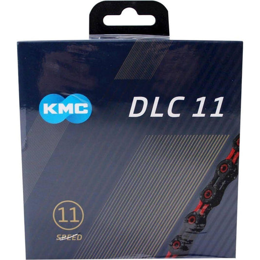 Kmc Fietsketting Dlc11 Zwart/Rood 118 Schakels