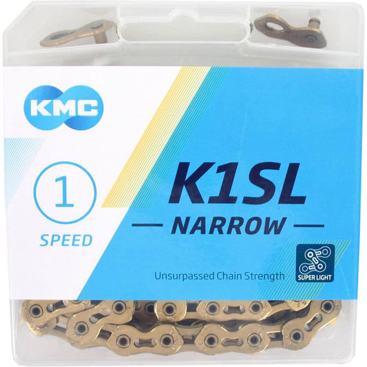 Kmc Fietsketting K1Sl 3/32 Narrow Goud 100 Schakels