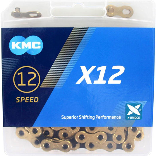 Kmc Fietsketting X12 Goud/Zwart 126 Schakels